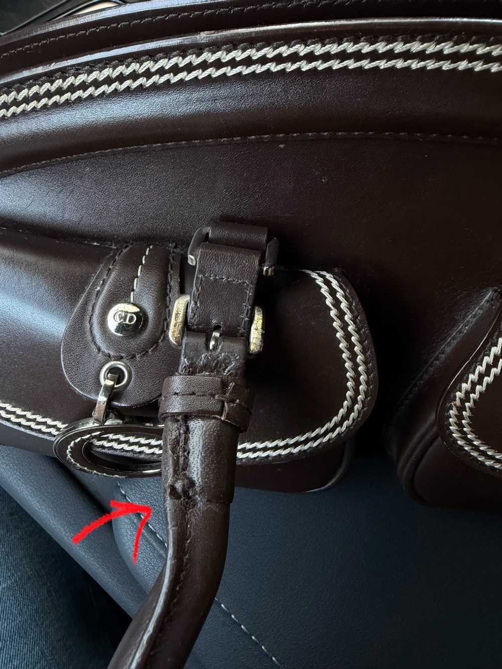 Rare Christian Dior Detective Bag Brown Leather Galliano Era C&D Charm Y2K - Picture 6 of 16